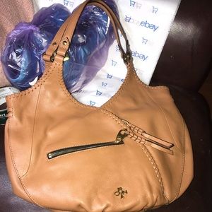 women's shoulder bag saddle tan leather